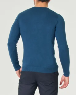 Maglia girocollo Paul Baker blu avio tinta unita