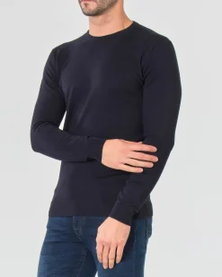 Maglia girocollo Paul Baker blu tinta unita