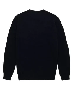Maglia girocollo Refrigiwear nera in misto lana viscosa e cachemire