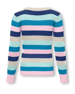 Maglia Kids Only a fantasia rigata multicolor pastello in misto viscosa