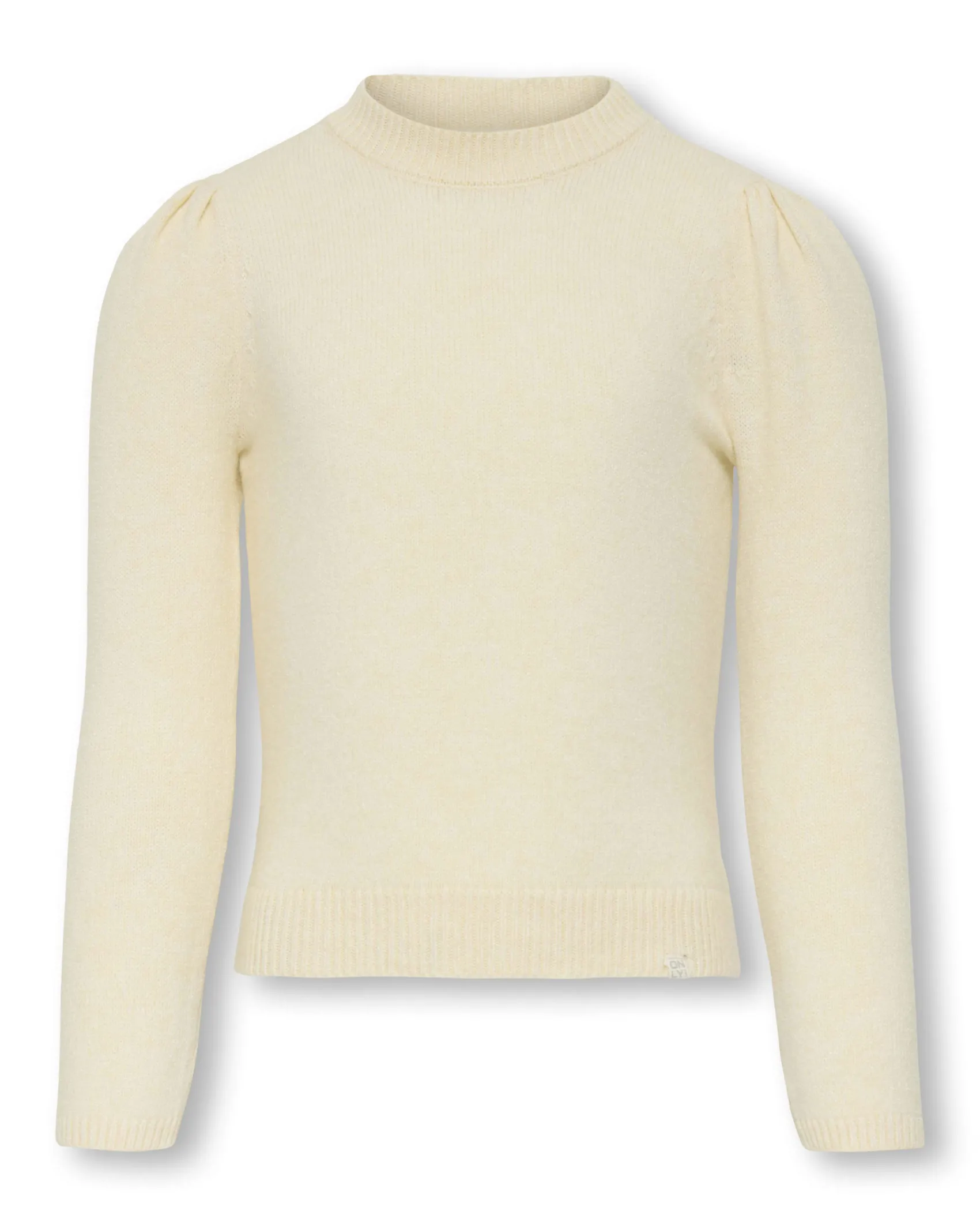 Maglia Kids Only color panna in misto viscosa con maniche a sbuffo