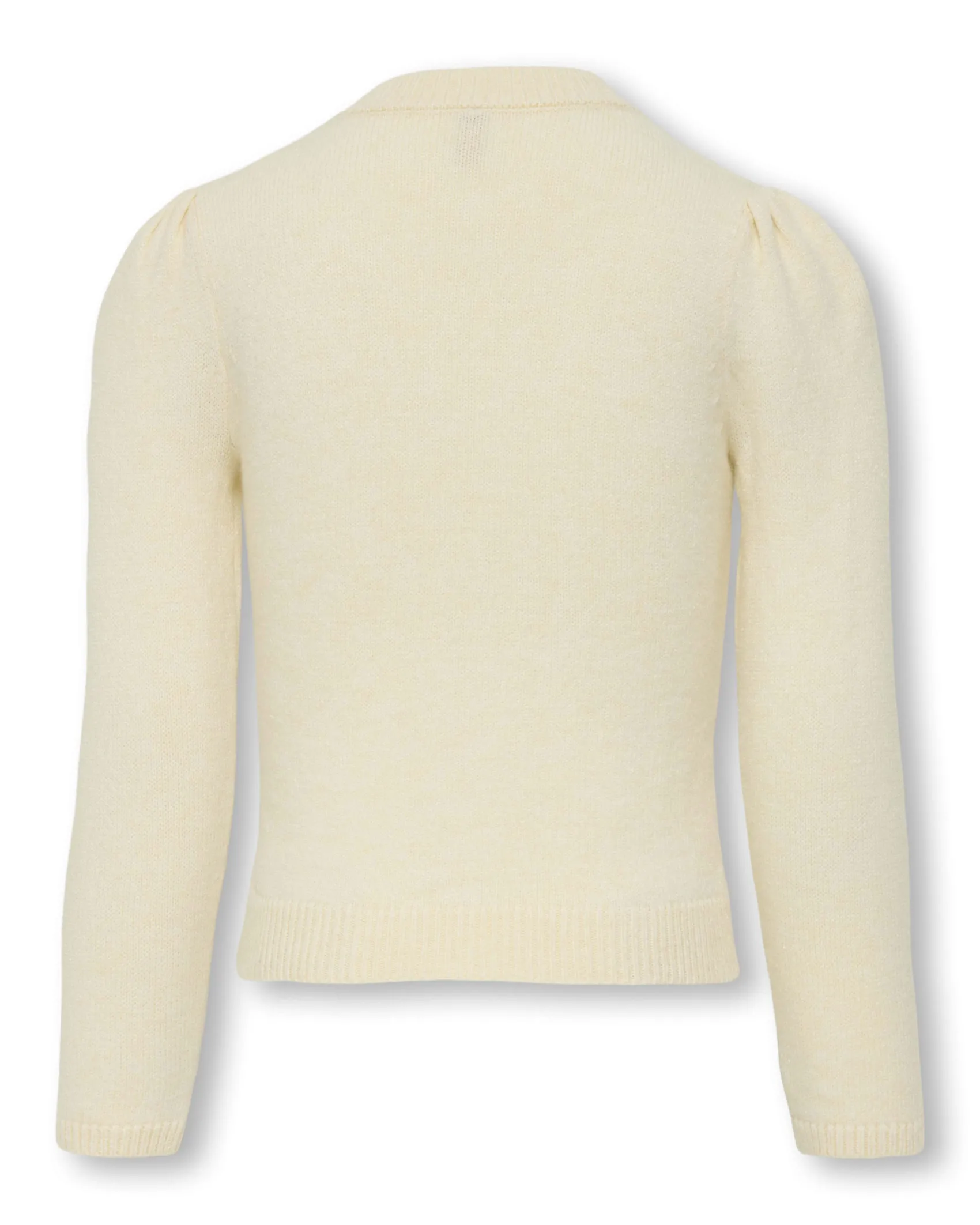 Maglia Kids Only color panna in misto viscosa con maniche a sbuffo