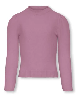 Maglia Kids Only rosa antico in misto viscosa con maniche a sbuffo