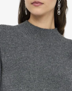 Maglia Liu Jo Jeans grigia in viscosa con dettagli in rilievo