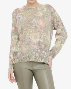 Maglia Liu Jo Jeans multicolore in misto lana con stampa floreale