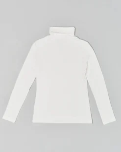 Maglia lupetto Elsy bianca a manica lunga in viscosa stretch