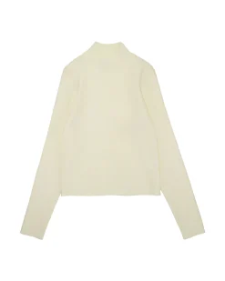 Maglia lupetto To be Too panna a costine in misto viscosa