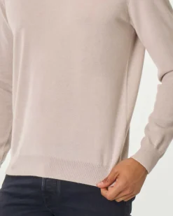 Maglia Pellizzari beige girocollo in puro cachemire