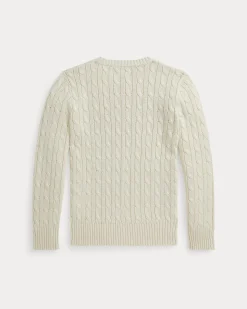 Maglia Polo Ralph Lauren panna in cotone a trecce