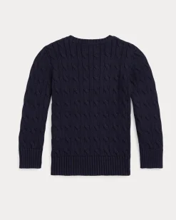 Maglia Polo Ralph Lauren blu in cotone a trecce