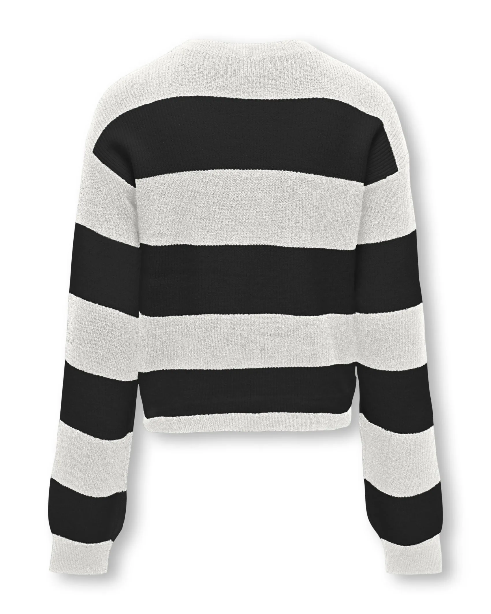 Maglia relaxed panna e nera a fantasia rigata