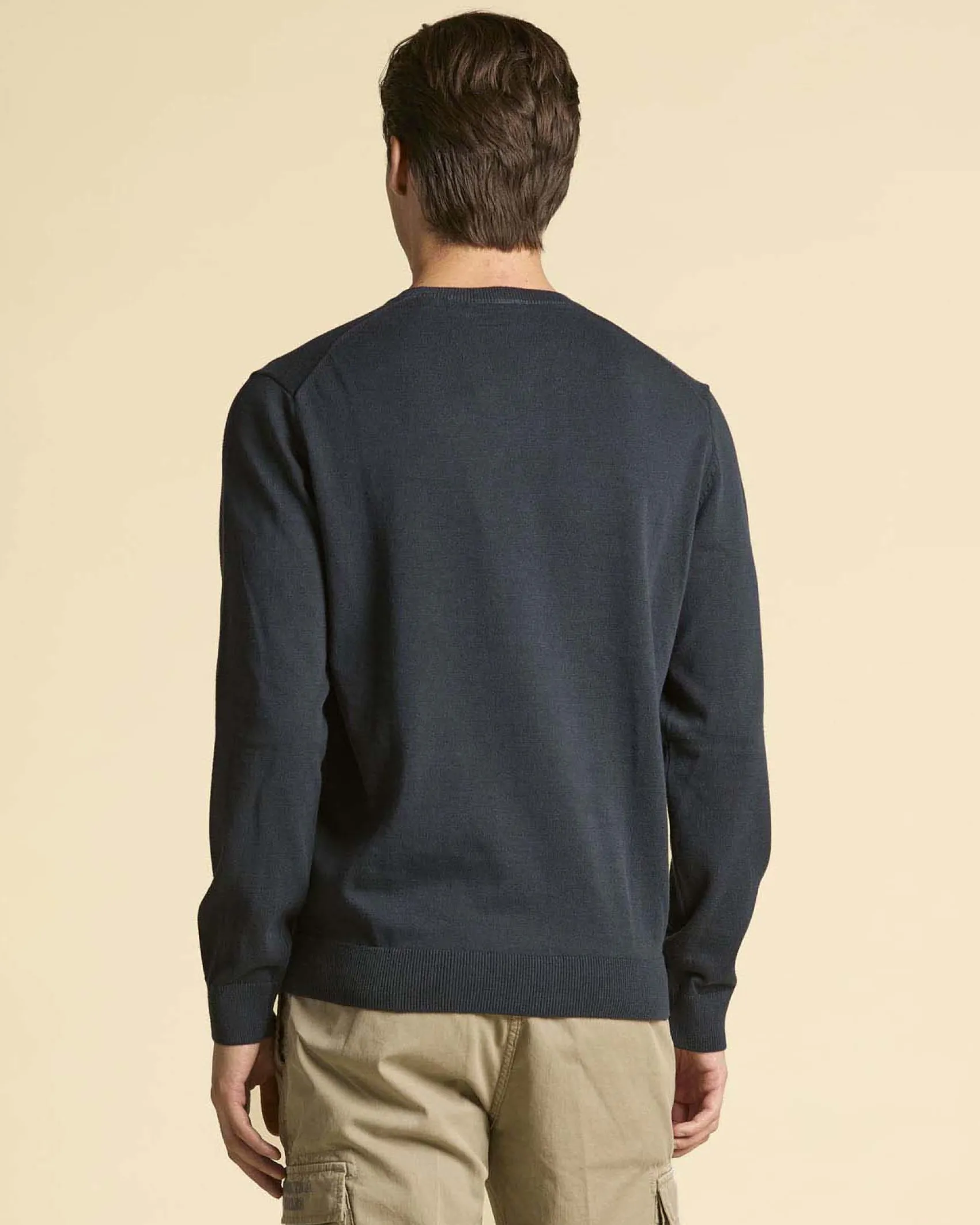 Maglioncino girocollo Aeronautica Militare blu in puro cotone
