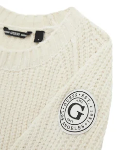 Maglioncino Guess avorio in ciniglia lavorato tricot