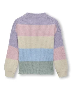 Maglioncino Kids Only color block multicolore sui toni pastello