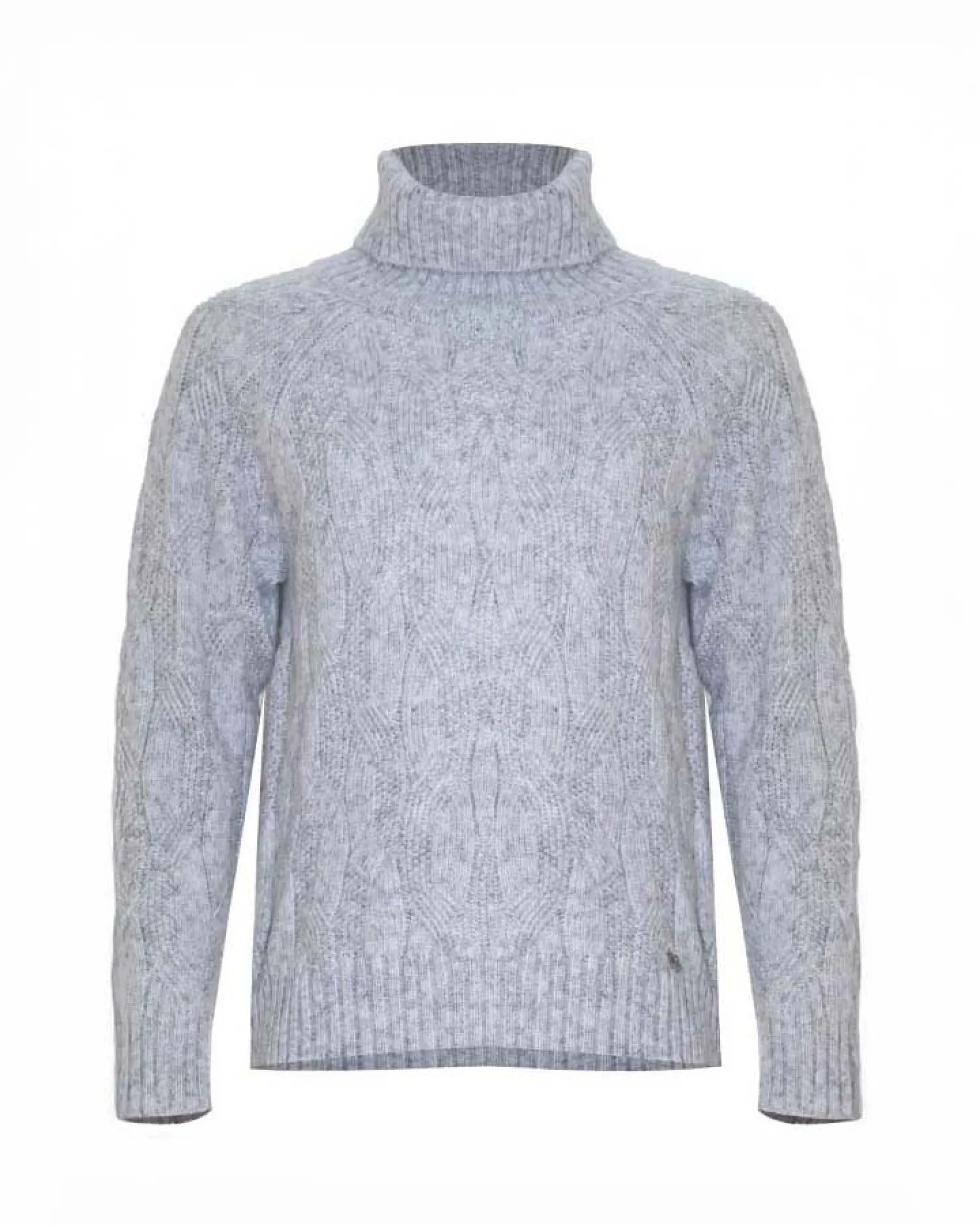 Maglione dolcevita Kocca grigio a trecce