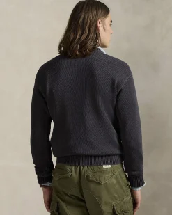 Maglione girocollo Polo Ralph Lauren nero tinto in capo