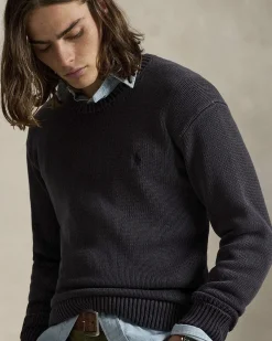Maglione girocollo Polo Ralph Lauren nero tinto in capo