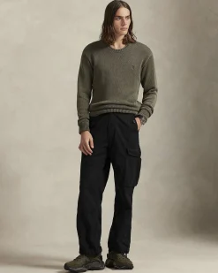 Maglione girocollo Polo Ralph Lauren verde militare tinto in capo