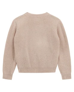 Maglione Guess in ciniglia rosa tricot