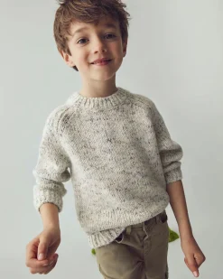 Maglione Mayoral in maglia color avorio melange