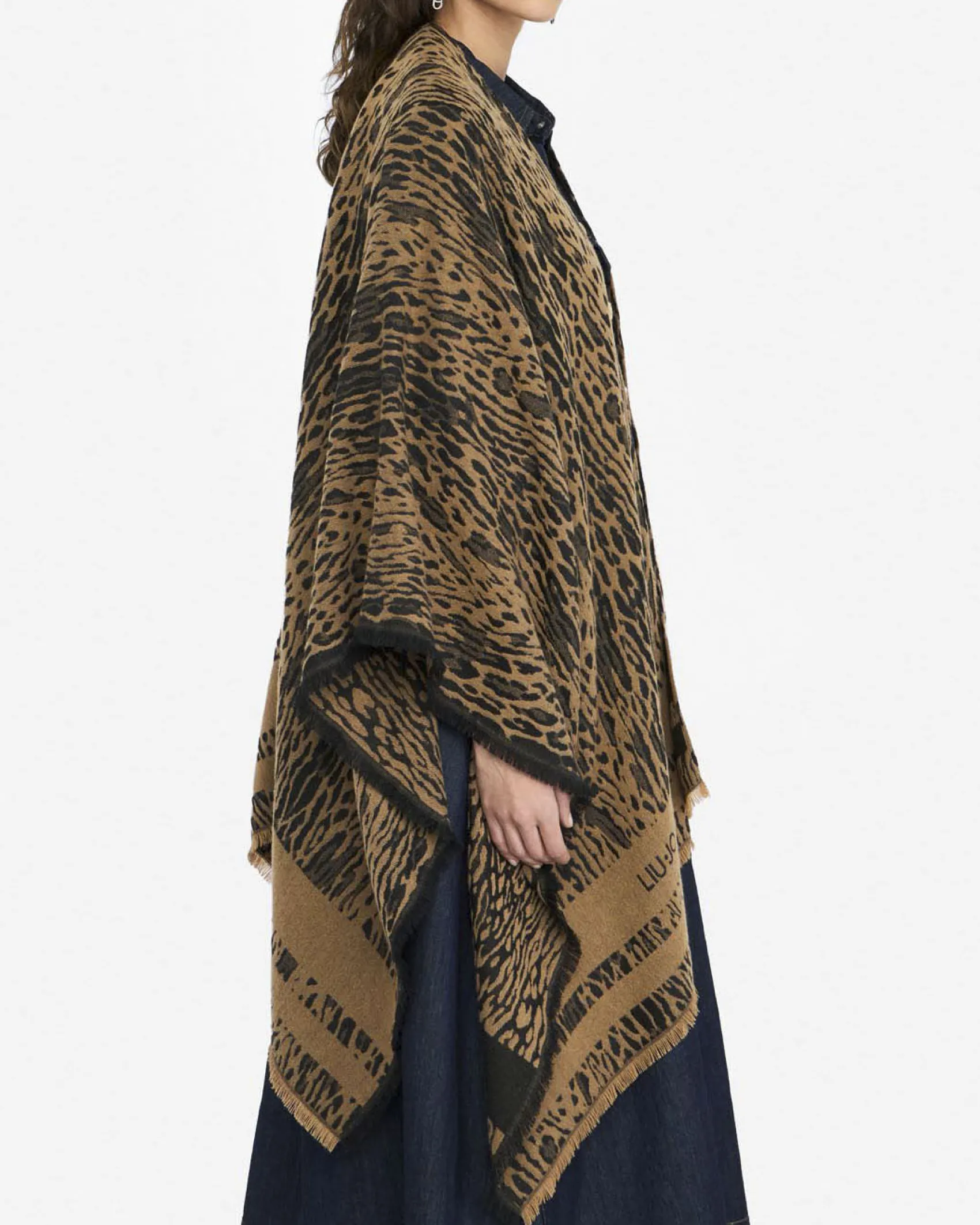 Mantella Liu Jo Accessories animalier con motivo leopardato in tessuto