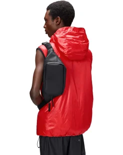 Marsupio Bum Bag Rains nero in tessuto tecnico impermeabile effetto gommato