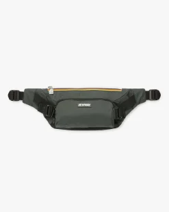 Marsupio K-way Fericy verde militare in nylon ripstop impermeabile