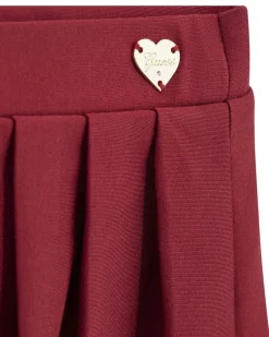 Minigonna Guess plisettata bordeaux in misto viscosa