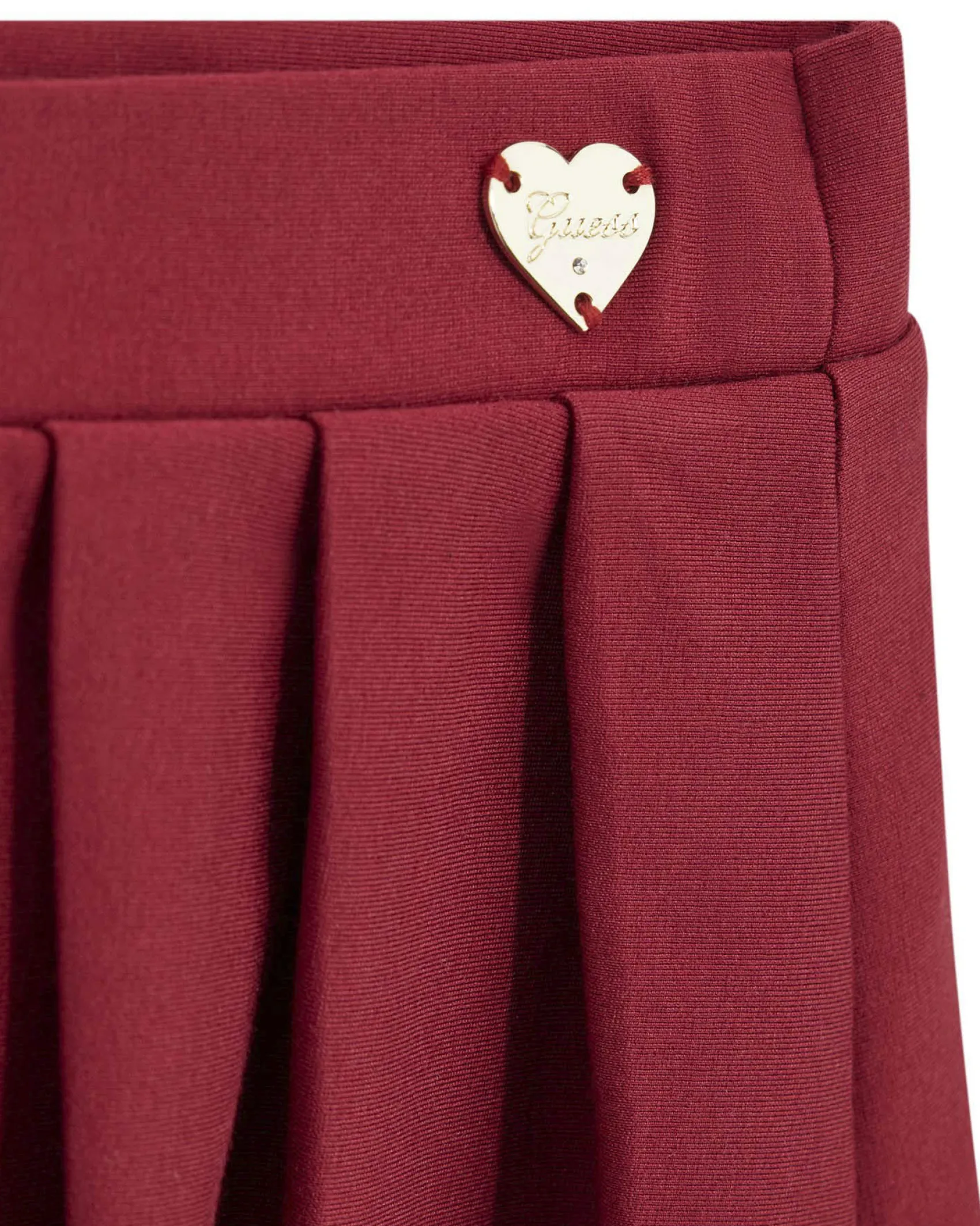 Minigonna Guess plisettata bordeaux in misto viscosa