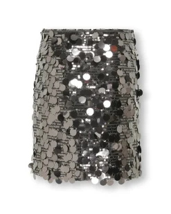 Minigonna Kids Only marrone in paillettes