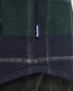 Overshirt Barbour Chapter in fantasia check verde e blu leggermente imbottita