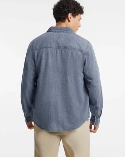 Overshirt Guess Jeans in denim di puro cotone lavaggio medio