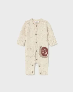 Pagliaccetto Mayoral tricot color avorio con chiocciola