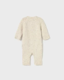 Pagliaccetto Mayoral tricot color avorio con chiocciola