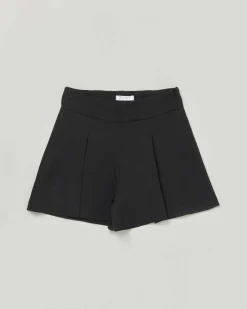 Pantaloncini Elsy neri in tessuto cady stretch