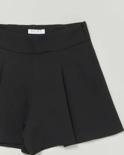 Pantaloncini Elsy neri in tessuto cady stretch