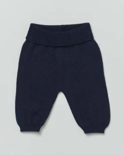 Pantalone blu in pura lana