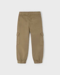 Pantalone cargo Mayoral color biscotto in cotone stretch