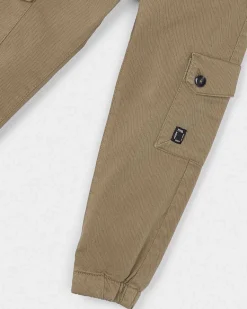 Pantalone cargo Mayoral color biscotto in cotone stretch