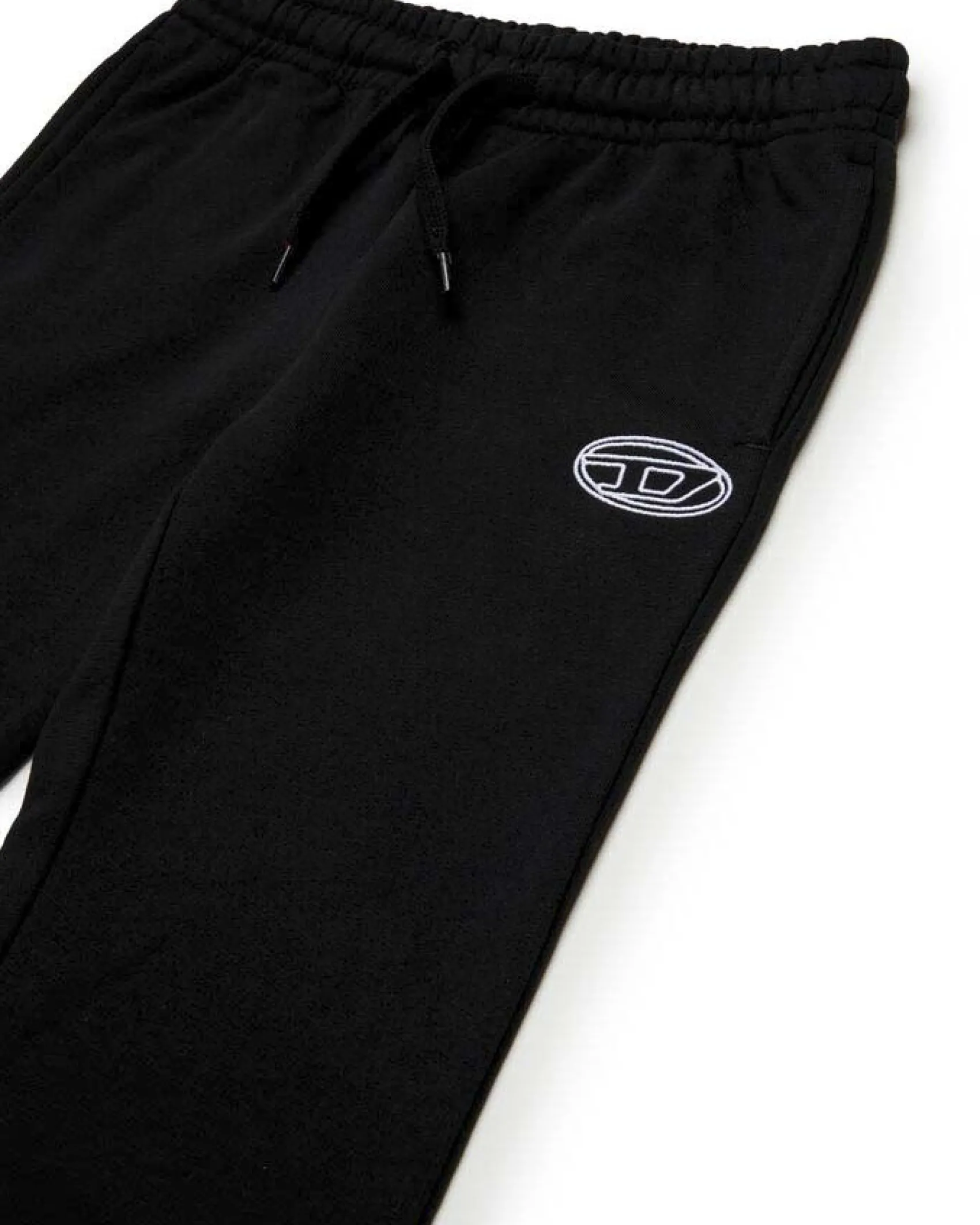 Pantalone Diesel flare nero in felpa di puro cotone