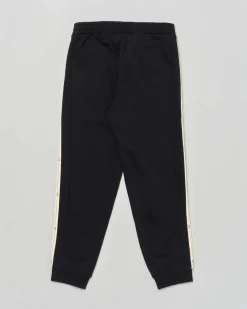 Pantalone EA7 jogger nero con bande bianche ed interno felpato