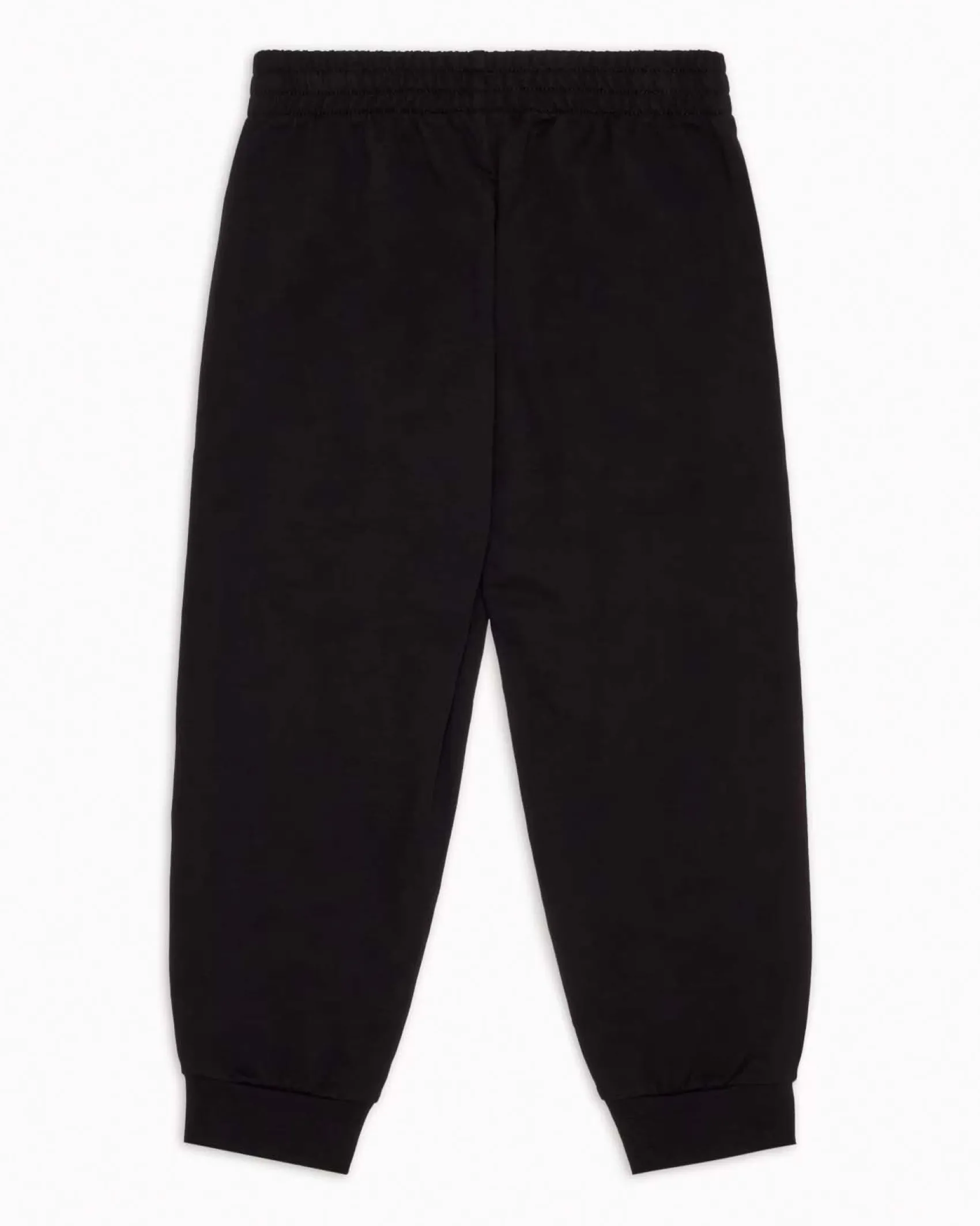 Pantalone EA7 jogger nero in felpa di cotone