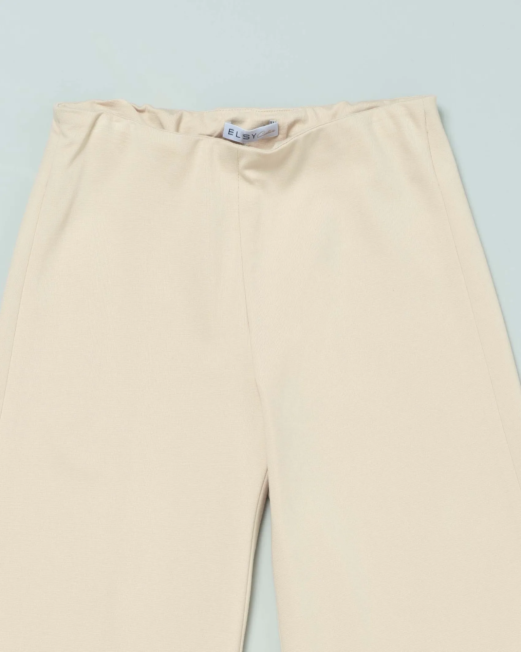 Pantalone Elsy beige a palazzo in viscosa stretch
