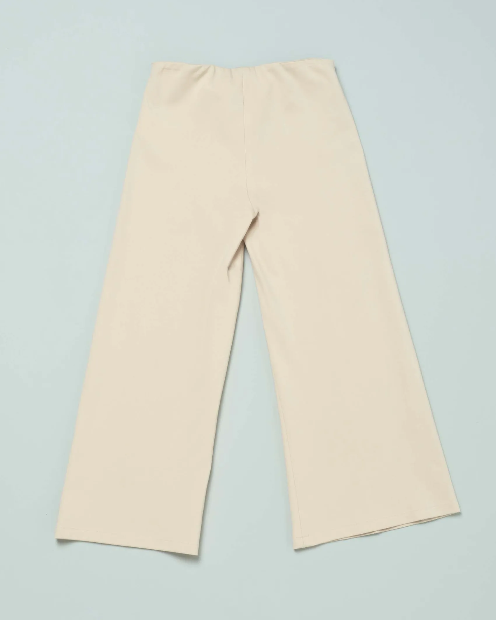 Pantalone Elsy beige a palazzo in viscosa stretch