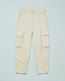 Pantalone Elsy cargo color gesso