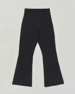 Pantalone Elsy nero flare in tessuto cady stretch