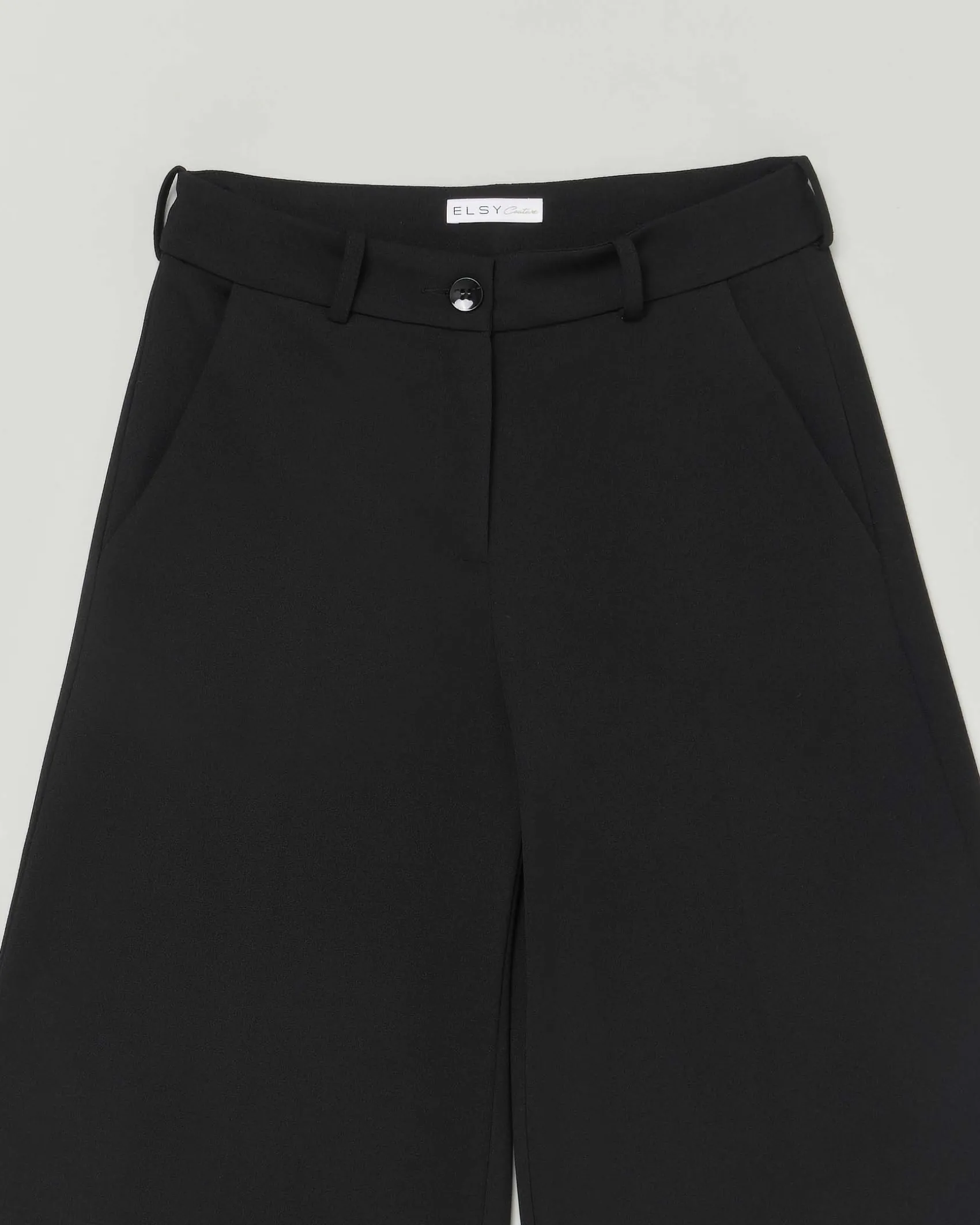 Pantalone Elsy palazzo nero in tessuto cady