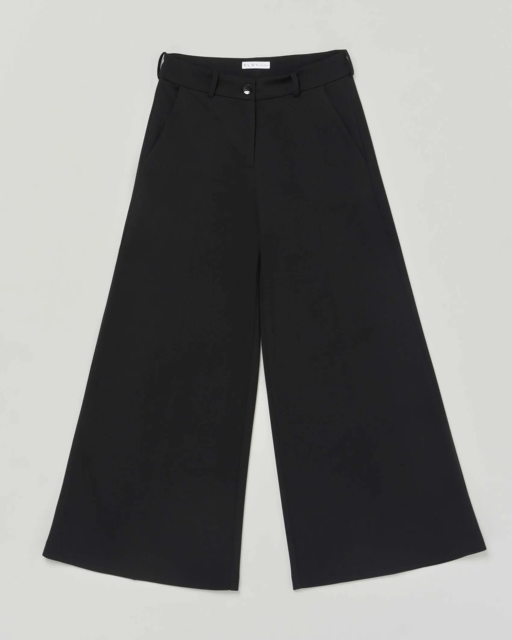Pantalone Elsy palazzo nero in tessuto cady