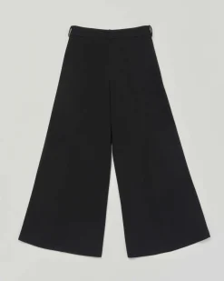 Pantalone Elsy palazzo nero in tessuto cady