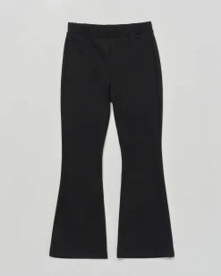 Pantalone flare Dixie nero in misto viscosa punto milano